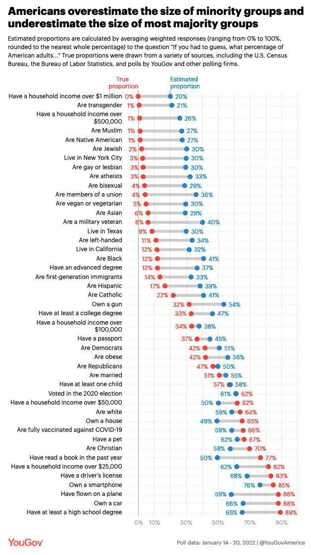 How Americans View Themselves: A Nation of Wealthy Gay Black Millionaires