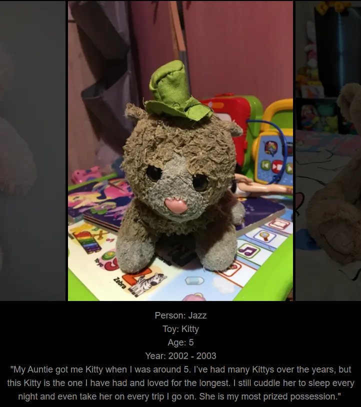 Day 796: Join Me on My Journey at www.saidtheskinhorse.com - Celebrating Our Childhood Toys with Kitty!