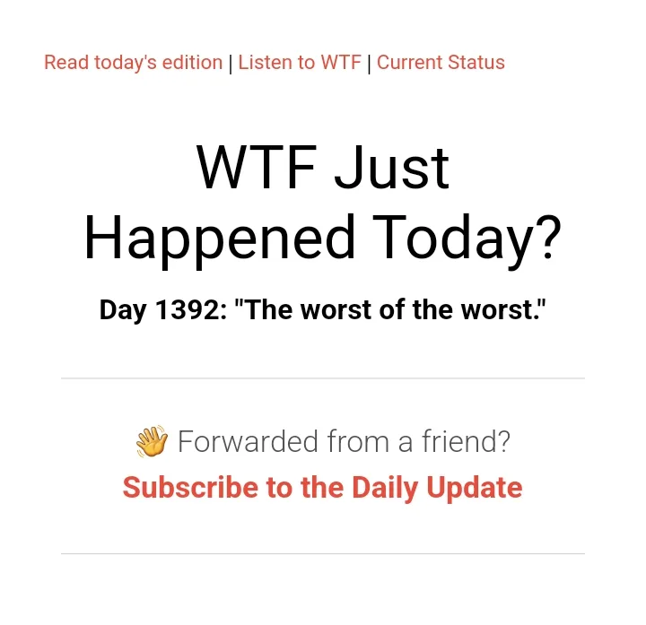 What Just Happened Today? Day 1392 of Chaos!