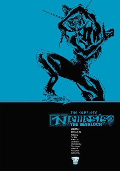 A comic book cover featuring a black silhouette of a muscular, sword-wielding warrior in a dynamic pose against a solid teal…