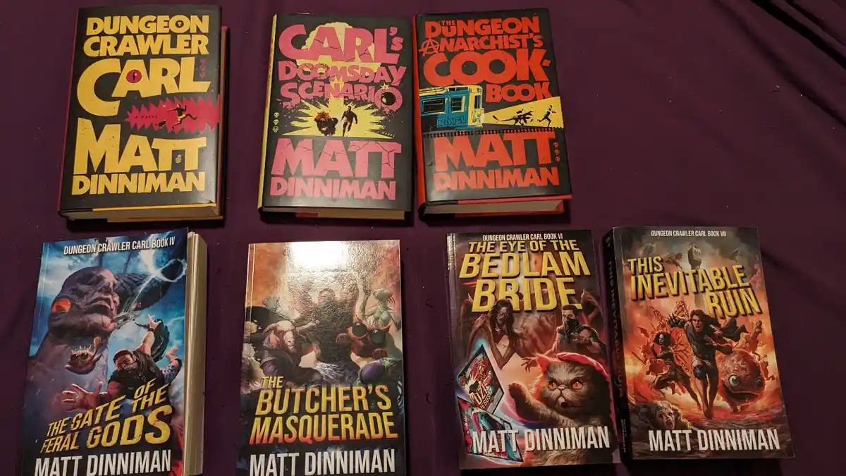 Currently diving into my bedside sci-fi collection.