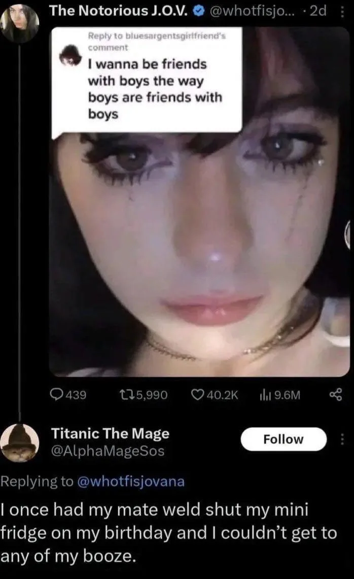 She Just Wants to Hang Out with the Guys