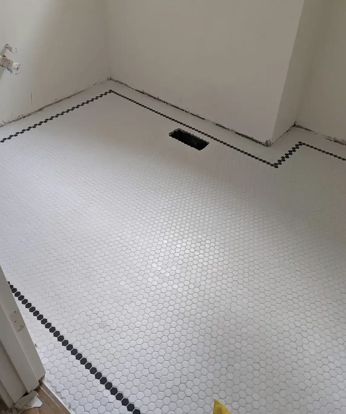 Check out my new bathroom floor in this fun selfie!