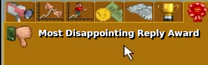 A screenshot of a game interface showing a row of icons including a megaphone, graph, running person, coin, money, trophy…