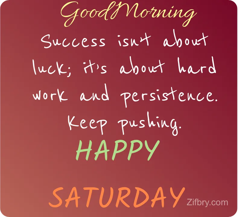 Rise and Shine, It's Saturday Morning!