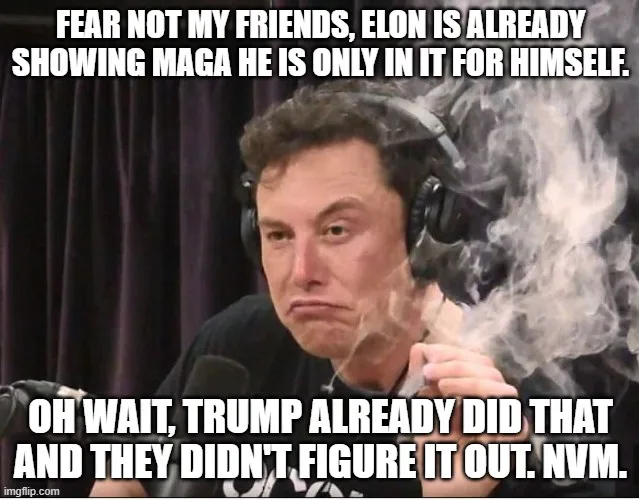 A man with curly hair wearing headphones and exhaling smoke from a vape pen looks skeptical. The text says 'FEAR NOT MY…