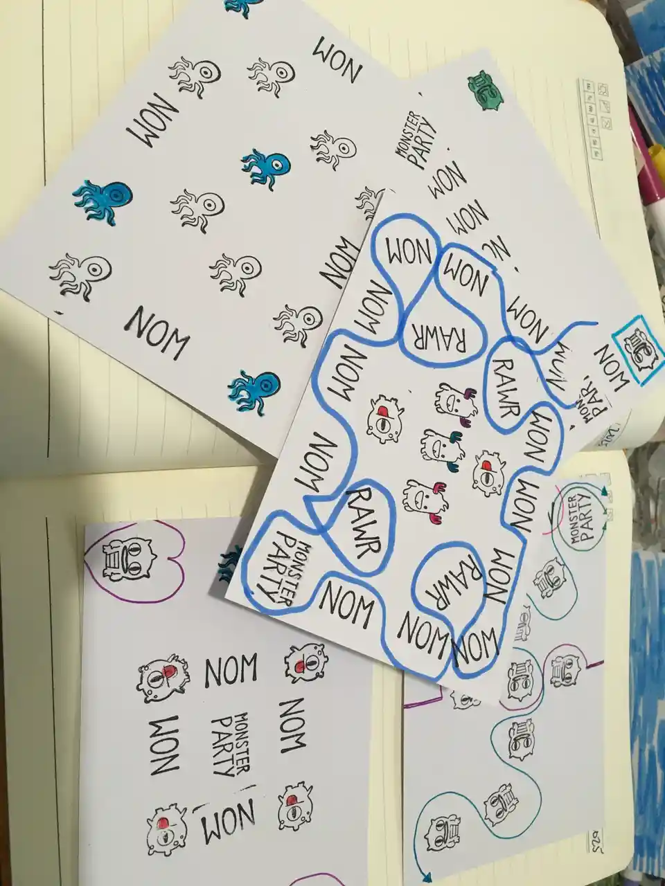 Celebrating with hedgehog hugs and a nom monster postcard party this New Year's Eve