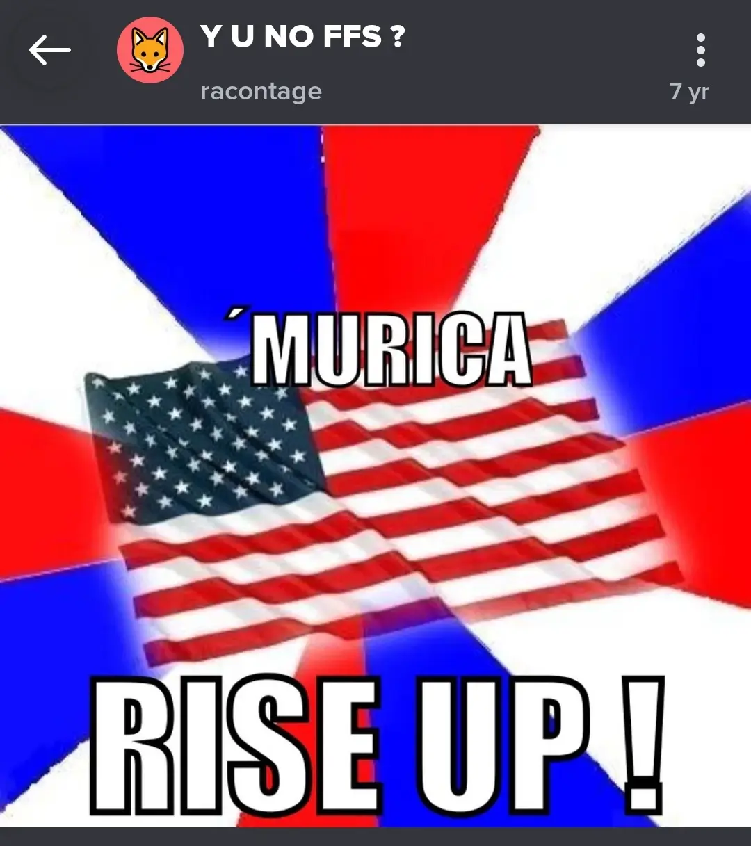 An American flag is centered against a stylized background of red, white, and blue diagonal stripes resembling a Union Jack…