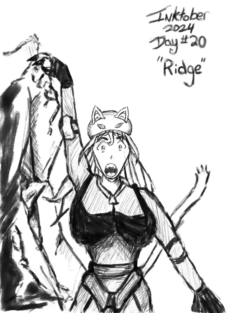 Day 76: Drawing big titty catgirls until I find my ultimate cosplay waifu - Inktober Day 20