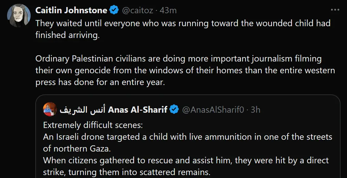 The US media is silent, and social platforms censor the truth. Here’s the real story from Gaza.