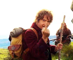 a six-panel sequence shows a man in a red coat holding a stick, progressively raising his middle finger from a hesitant…