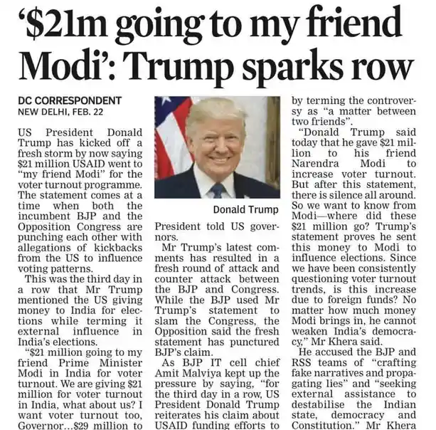 Trump Takes a Swing at Modi's Balloon