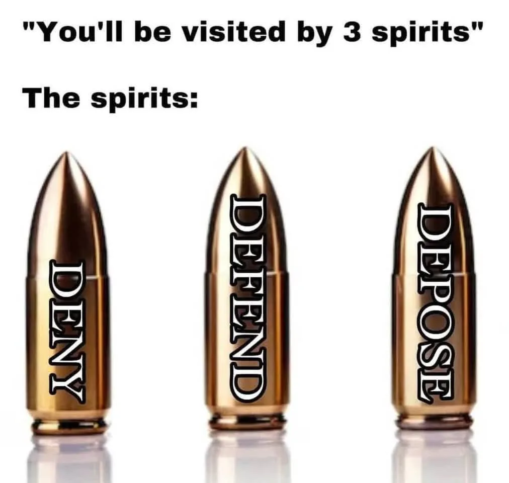 Three golden bullets are shown side-by-side against a white background, each with a word written vertically in white text…