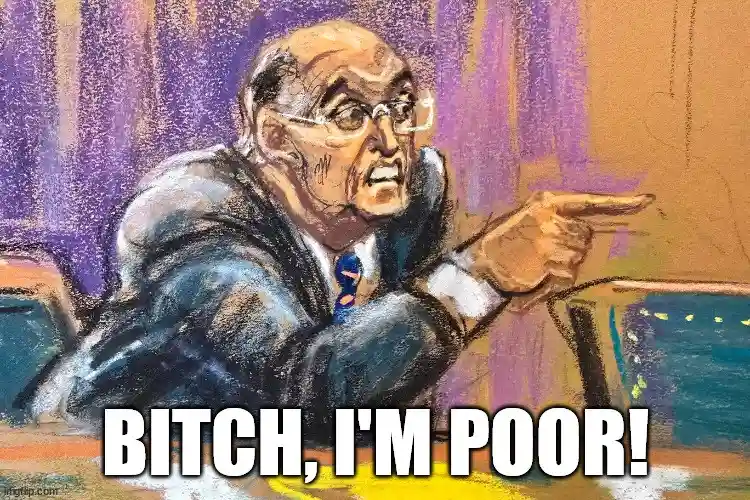A courtroom sketch shows an older, balding man in a suit and tie, wearing glasses, pointing angrily to his right. The image…