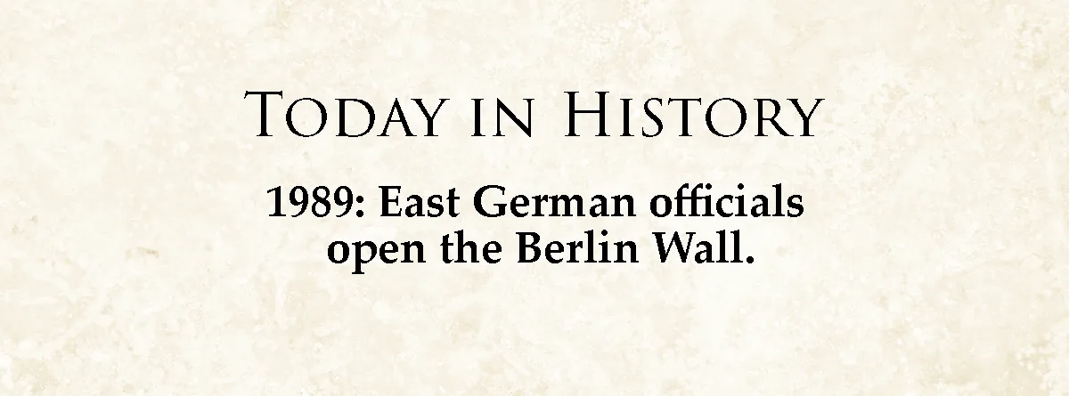 A look back at November 9 in history