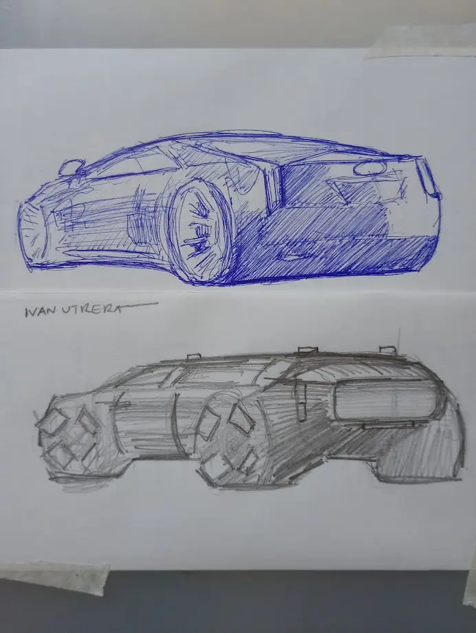 Sketching a Car: Artistic Journey