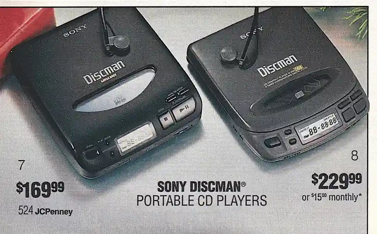 Throwback to the 1991 Sony Discman Ad at JCPenney