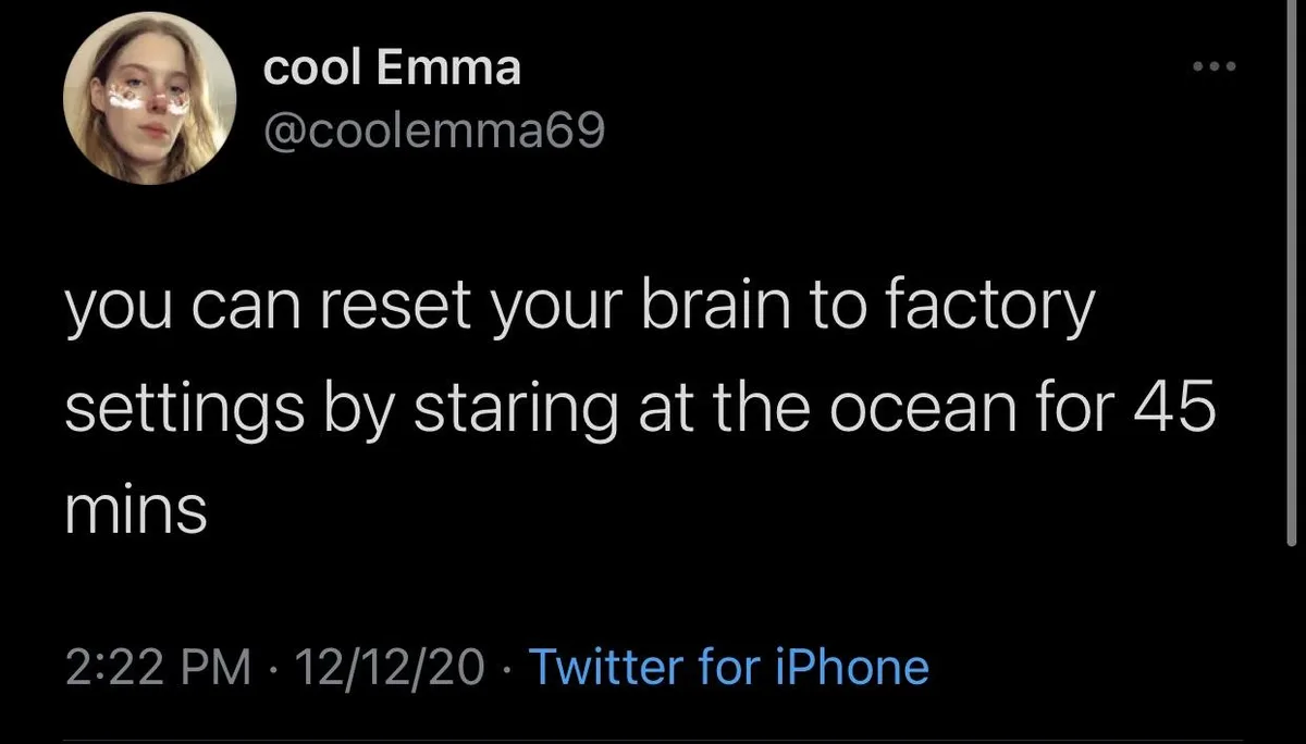 A screenshot of a Twitter post by user 'cool Emma' (@coolemma69) from December 12, 2020, showing a profile picture of a…