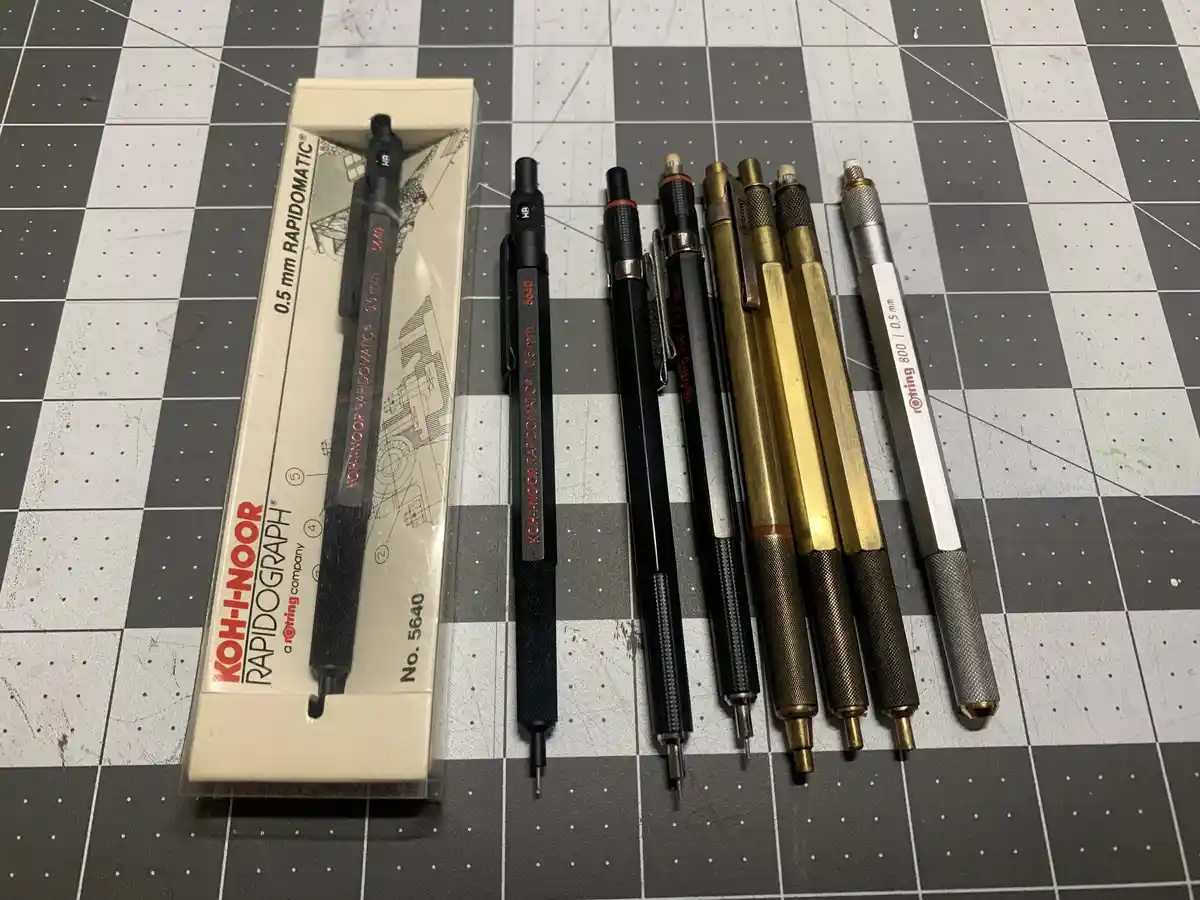 A Collection of Unique Rotring Pens