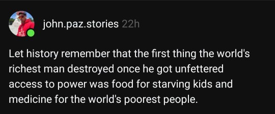 A screenshot of a social media post by 'john.paz.stories' shows a profile picture of a man in a red jacket and hat. The…