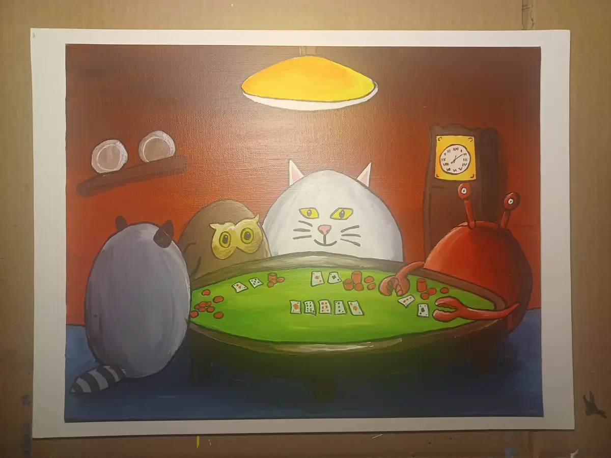My Unique Spin on the Classic 'Animals Playing Poker'