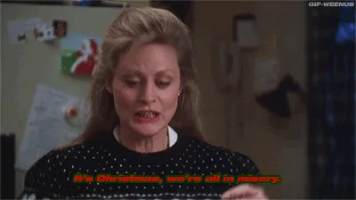 A six-panel GIF shows a woman in a black polka-dot shirt looking downcast in a kitchen with a refrigerator behind her. In…
