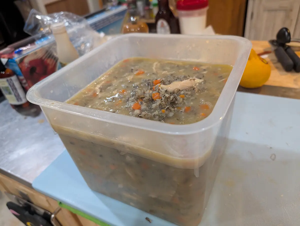 Weekly Meal Prep: Chicken Wild Rice Soup! And that syrup? Totally not mine.