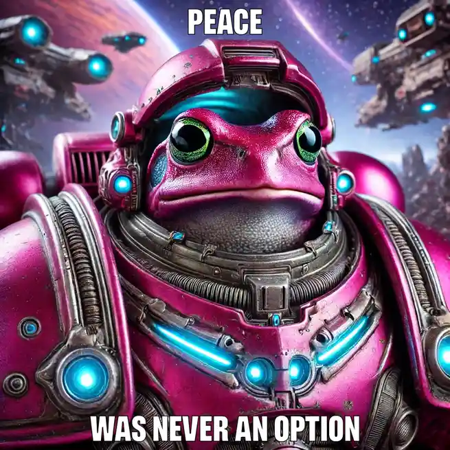 The Space Froggo is Ready for Battle
