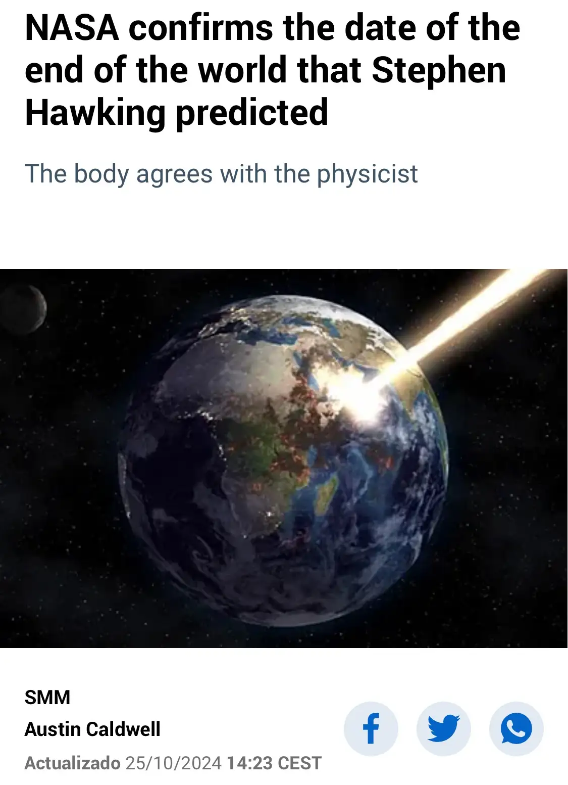 It's the end of the world as we know it, and I feel fine.