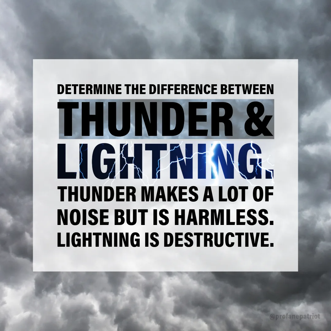 A white rectangular box is centered over a stormy sky background with dark clouds. Inside the box, bold black text reads…