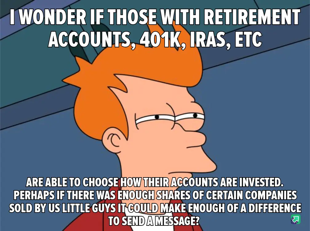 The image features the animated character Fry from Futurama, shown in profile with a skeptical and thoughtful expression…