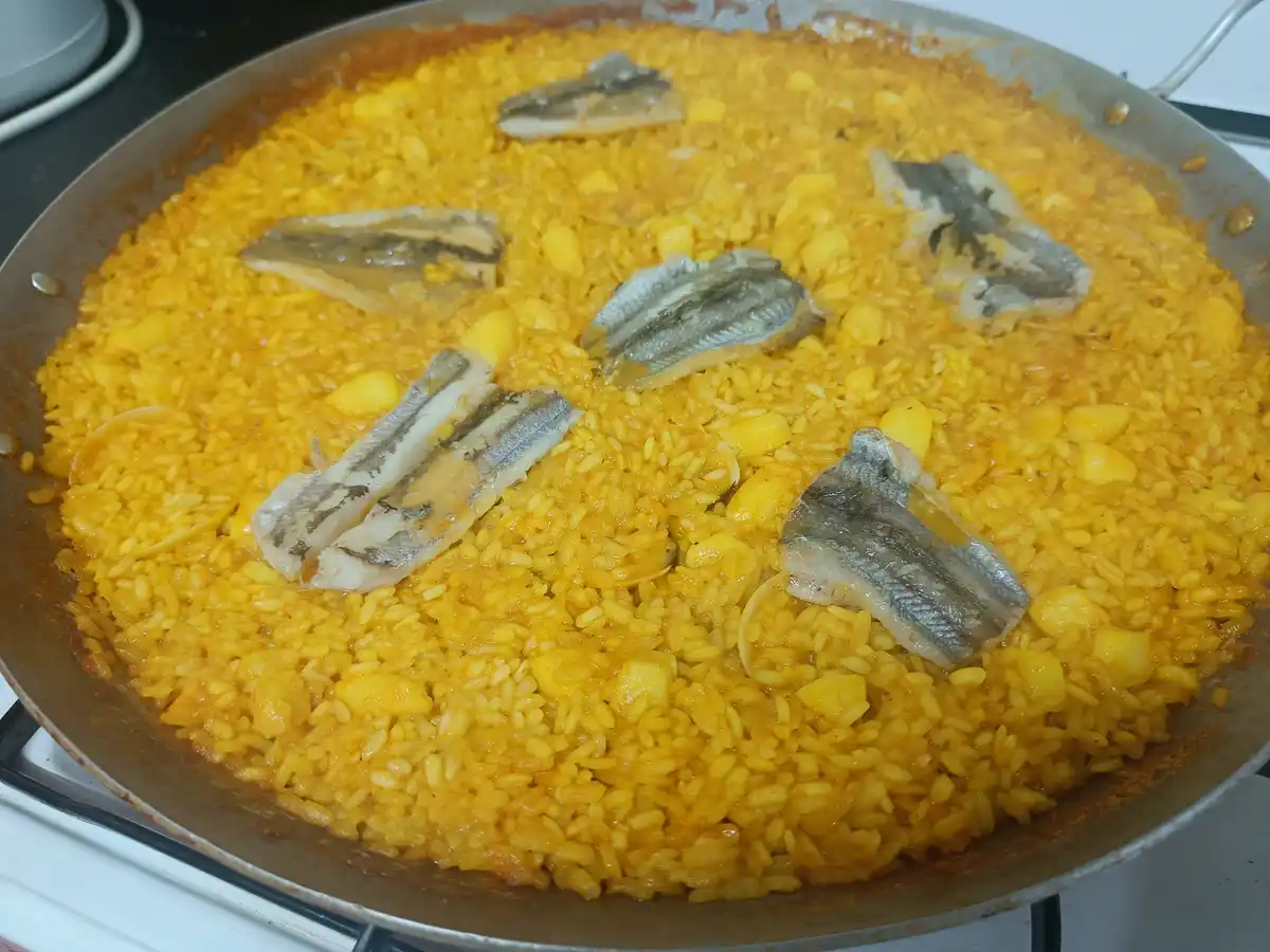 Delicious dish: Arroz con sepia y bacalailla