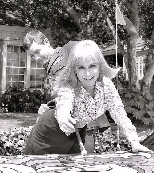 A Glimpse of Barbara Eden and Larry Hagman on the Set of 'I Dream of Jeannie' in the Summer of 1968