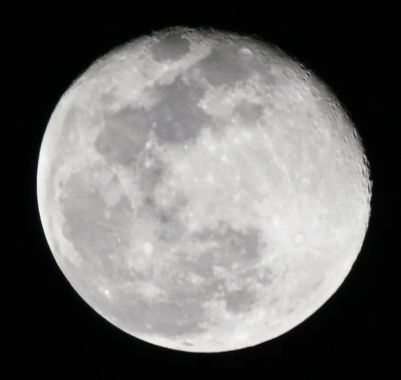 Check out the stunning moon lighting up the night sky!