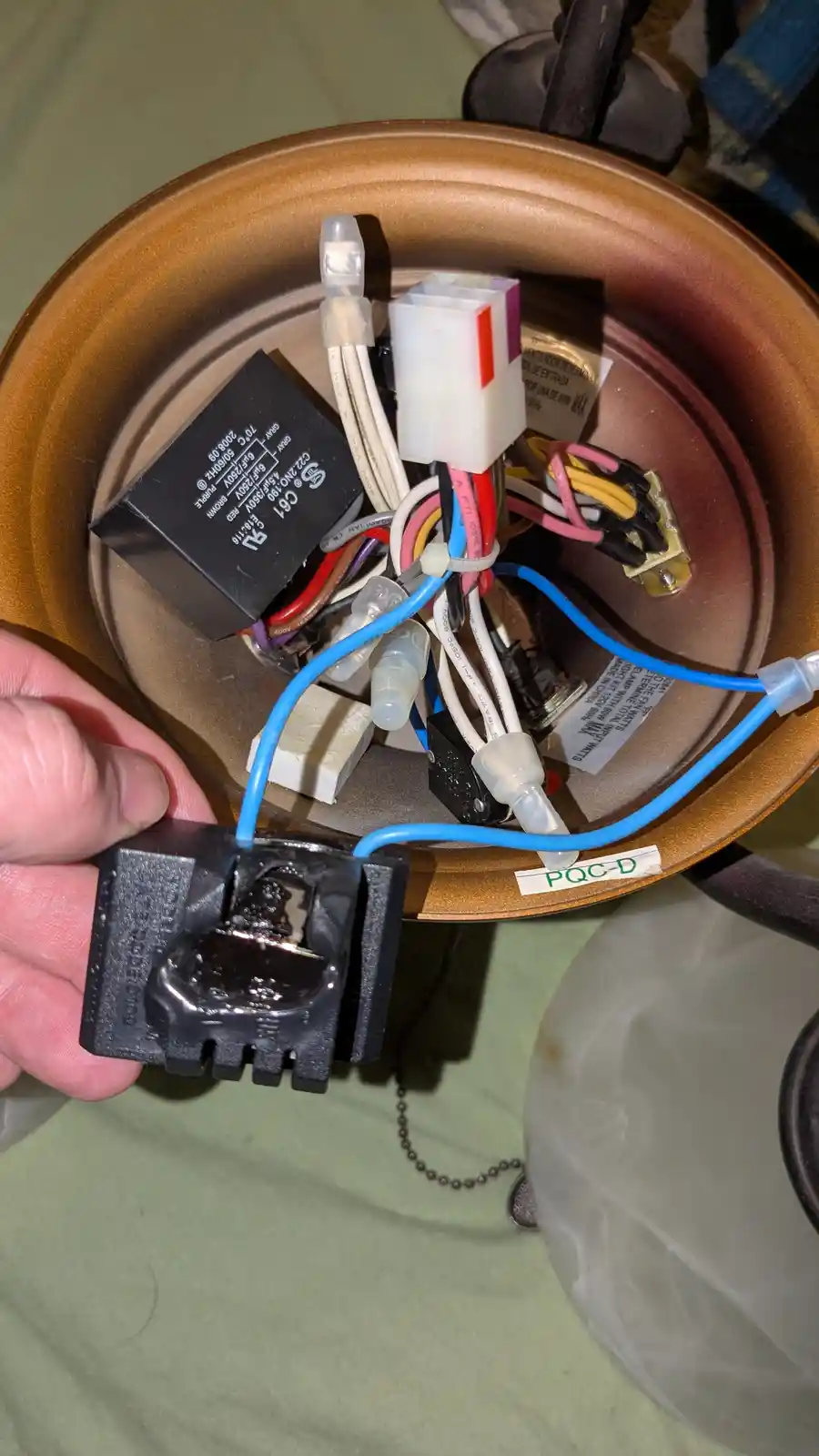 The unexpected beauty of a ceiling fan part