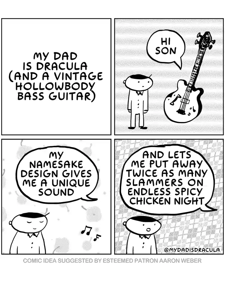 My Dad: A Dracula Enthusiast and Vintage Bass Guitar Aficionado