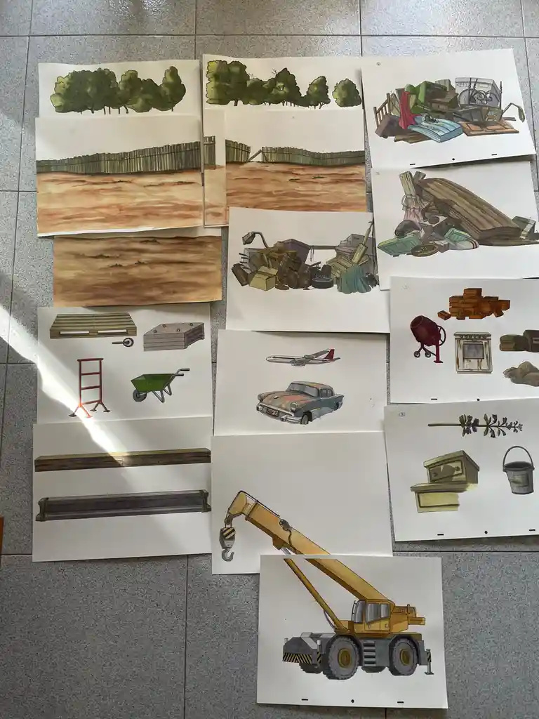 Did you ever realize that the backgrounds in 'Stars in the Trash' resemble beautiful watercolors? Well, that's because they actually are!