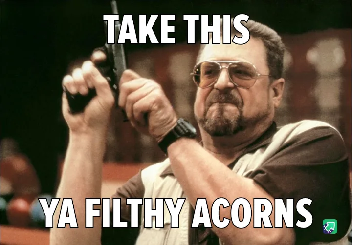 A man with glasses and a goatee holds a handgun pointed forward with both hands. White bold text overlays the image: 'TAKE…