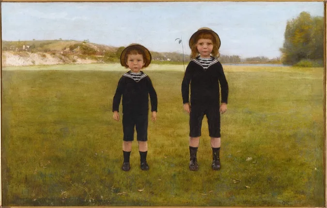 Bernard and Roger Enjoying a Day at the Château de Vineuil by Louis-Maurice Boutet De Monvel