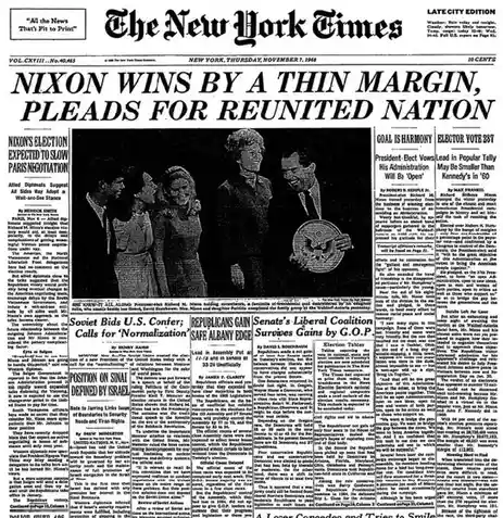 Flashback to November 5, 1968: Nixon's Historic Win