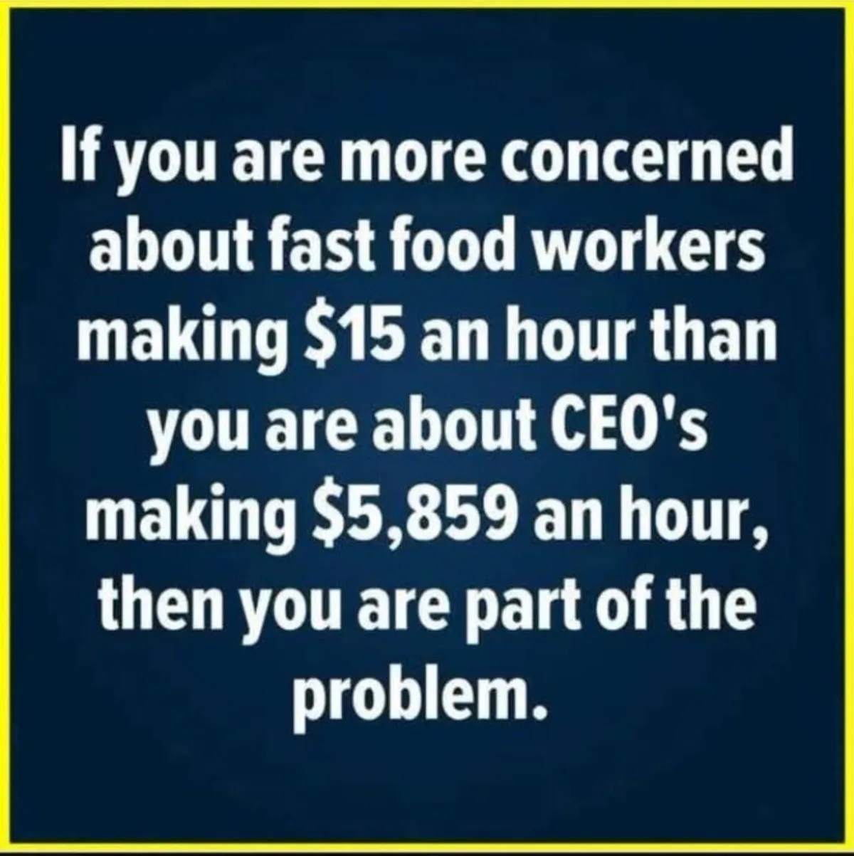The image displays a dark blue background with a bright yellow border and large white text. The text reads: 'If you are more…