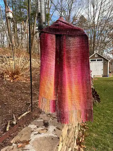 Weaving is my passion, especially scarves and shawls.