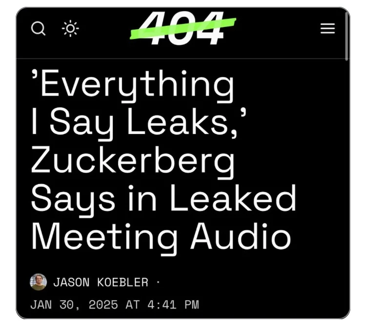 A screenshot of a fake news article headline on a dark-themed mobile news app interface. The headline reads 'Everything I…