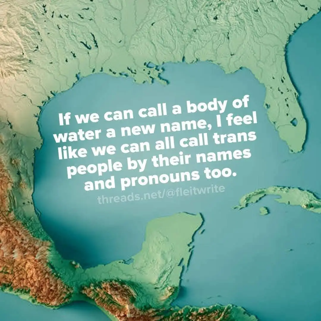 A topographical map image showing the Gulf of Mexico and surrounding landmasses, with white text overlaid that reads: 'If we…