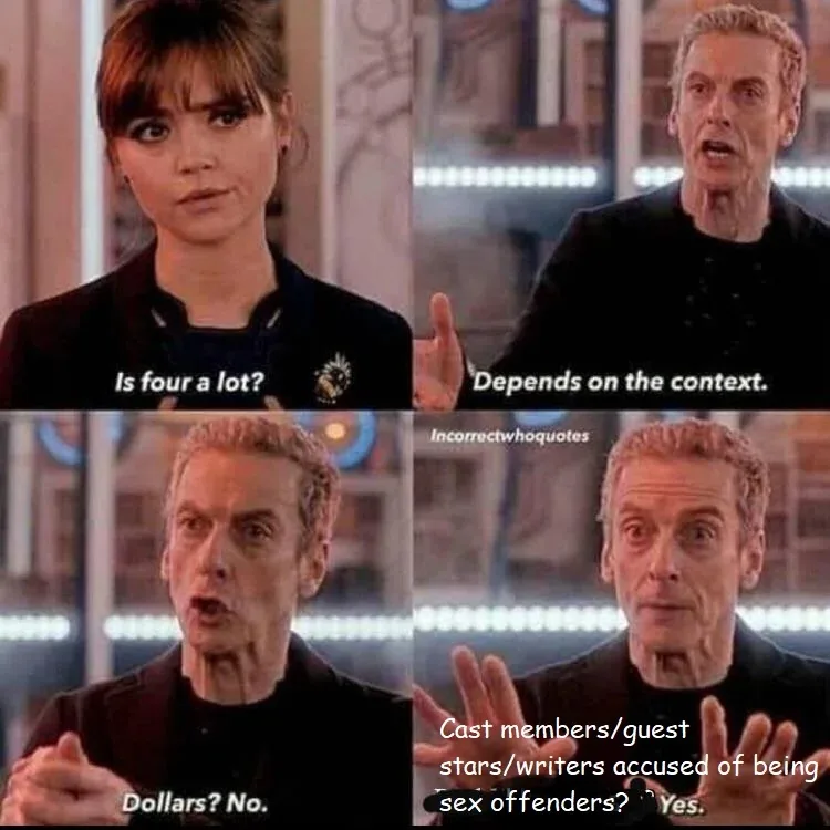 A four-panel meme using clips of a woman asking 'Is four a lot?' and a man replying 'Depends on the context.' The man then…