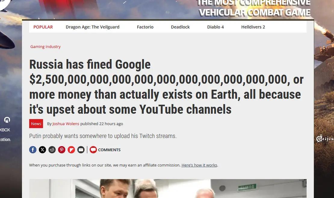 Russia's Outrageous Fine for Google: 2 Undecillion Rubles? Seriously?