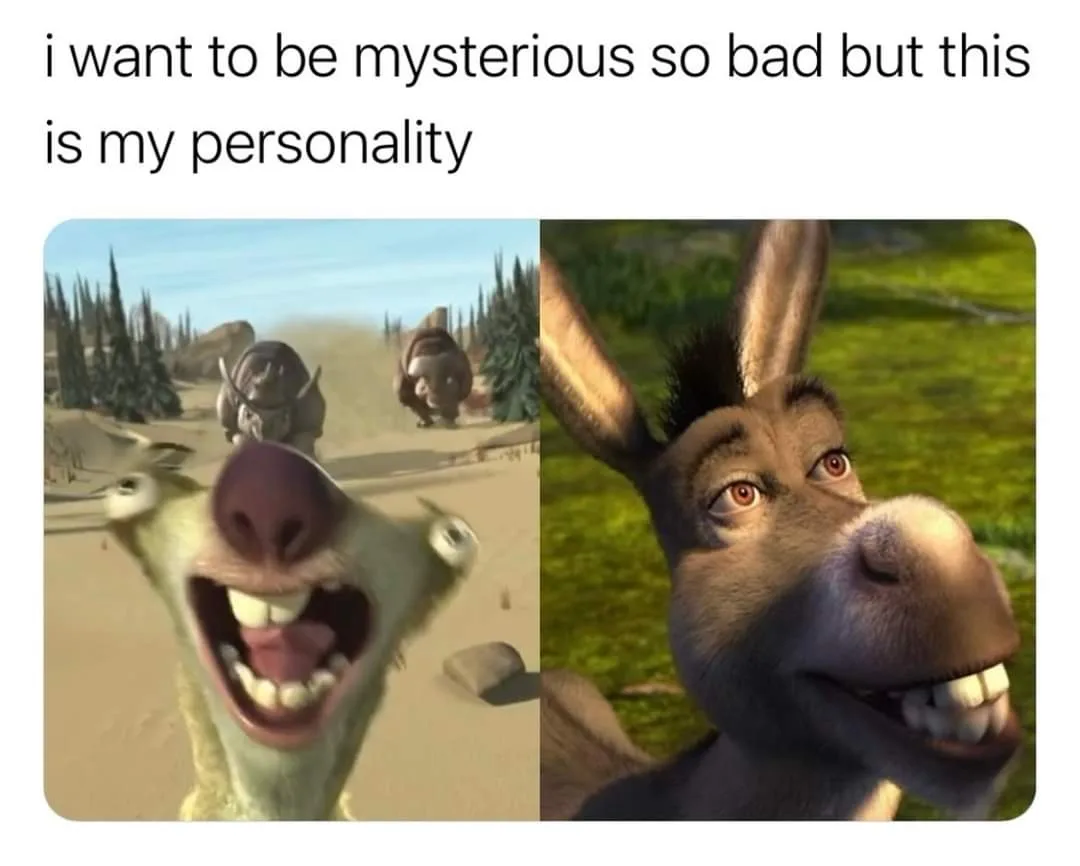 The image is split into two panels. The left panel shows the animated sloth character from 'Ice Age' with a wide, toothy…
