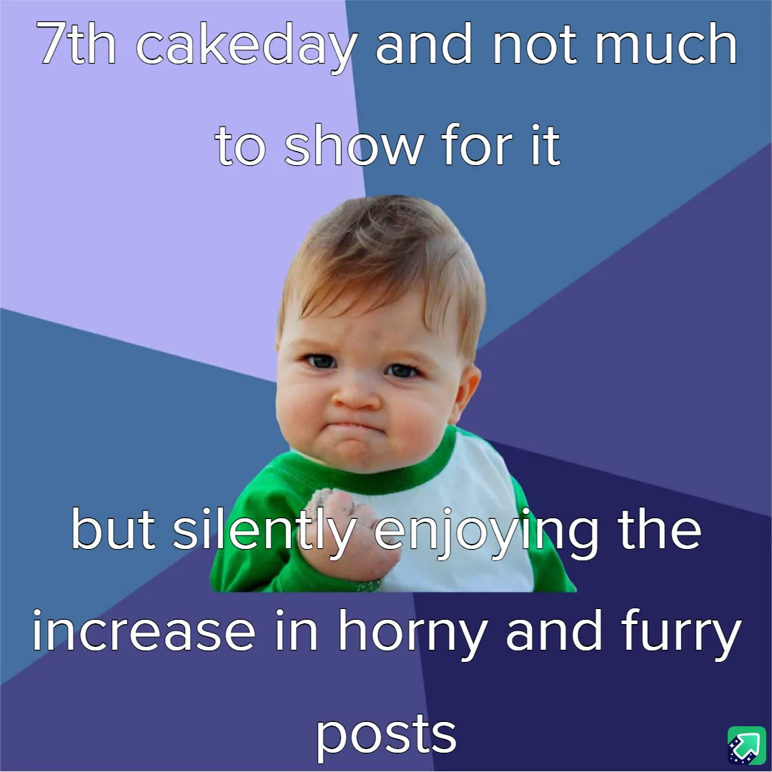 A baby with a pouty, disappointed expression is shown against a purple and blue geometric background. The text overlaid on…