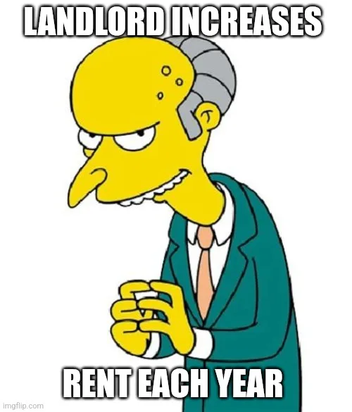 The image shows a cartoon character, Mr. Burns from The Simpsons, with a smug, self-satisfied expression, wearing a green…