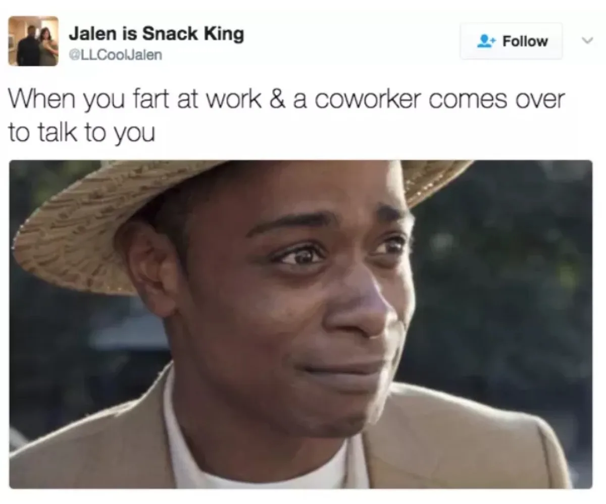 A screenshot of a tweet from 'Jalen is Snack King' (@LLCoolJalen) shows a close-up of actor Jalen Rose wearing a straw hat…
